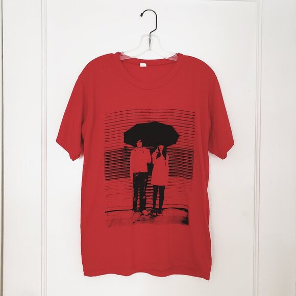 Women's graphic t-shirt rock hipster Size L 100% cotton coral heather - Picture 1 of 11